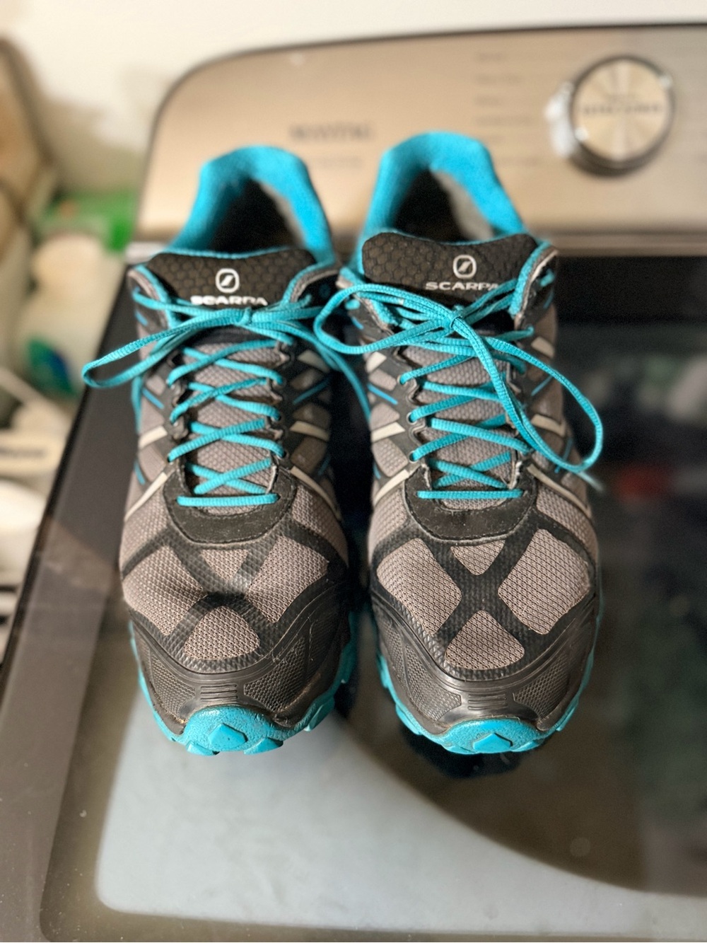 SCARPA Proton GTX Men’s Size 11 Gray Blue Gore-Tex Vibram Trail Shoes